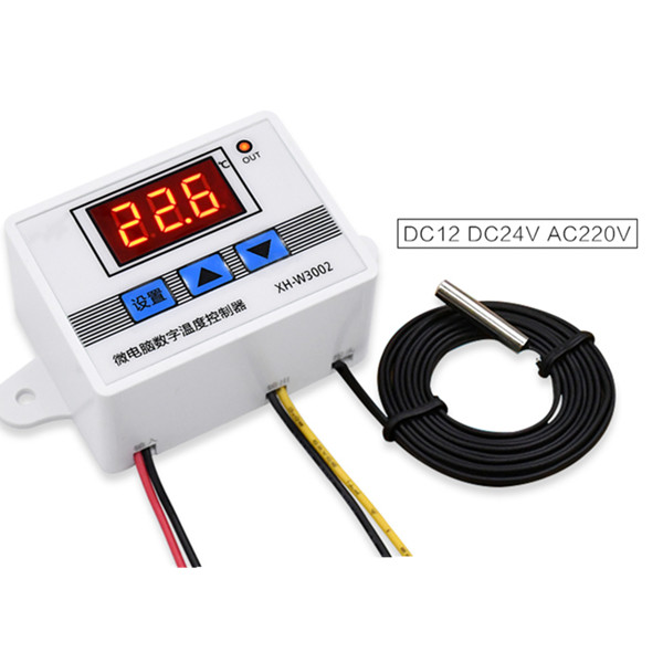 W3002 LED Digital Temperature Controller 12V 24V 220V Thermostat 